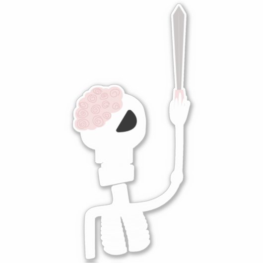 Halloween skelet sticker (Voorkant)