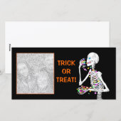Halloween Skelet Suikergoed Feestdagenkaart (Voorkant / Achterkant)