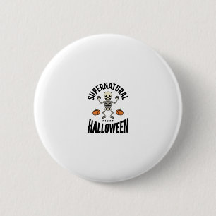 Halloween Skelet Supernatuurlijk Grappig Vintage_1 Ronde Button 5,7 Cm
