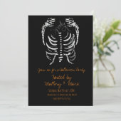 Halloween skelet Tekenpak kostuum feest Kaart (Staand voorkant)