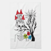 halloween skelet theedoek (Verticaal)