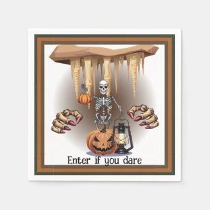 Halloween Skelet Trick-or-Treaten Servet