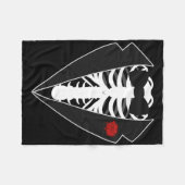 Halloween Skelet Tuxedo kostuum Fleece Deken (Voorkant (Horizontaal))