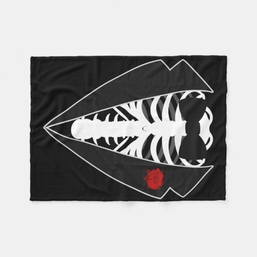 Halloween Skelet Tuxedo kostuum Fleece Deken (Voorkant (Horizontaal))