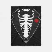 Halloween Skelet Tuxedo kostuum Fleece Deken (Voorkant)