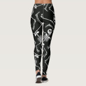 Halloween skelet Vakantiepatroon leggings (Achterkant)