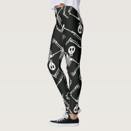 Halloween skelet Vakantiepatroon leggings