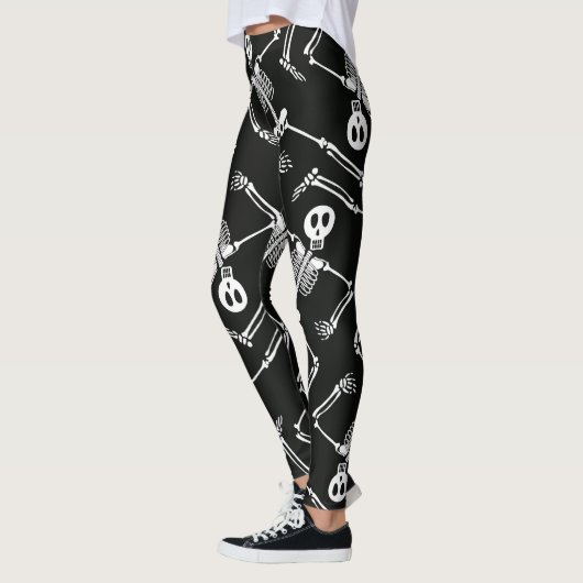 Halloween skelet Vakantiepatroon leggings (Links)