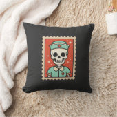 Halloween Skelet Verpleegster Stempel Ontwerp_1 Kussen (Deken)