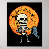 Halloween Skelet Vist Kostuum Visser Mannen B Poster (Voorkant)