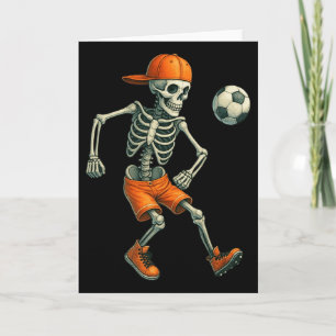 Halloween Skelet Voetbal Byll Griezelig Seizoen Sp Kaart