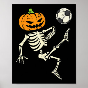 Halloween Skelet Voetbal Football Kostuum Jongen K Poster