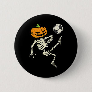 Halloween Skelet Voetbal Football Kostuum Jongen K Ronde Button 5,7 Cm
