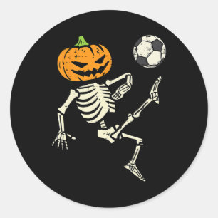 Halloween Skelet Voetbal Football Kostuum Jongen K Ronde Sticker