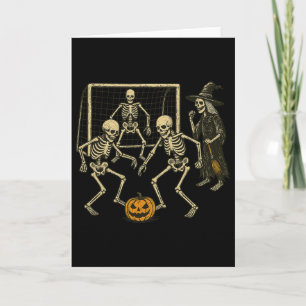 Halloween Skelet Voetbal Heksen Coach Griezelige S Kaart