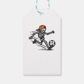 Halloween skelet voetbal kostuum mannen cadeaulabel (Achterkant)