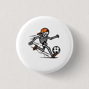 Halloween skelet voetbal kostuum voor mannen en jo ronde button 3,2 cm