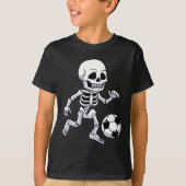 Halloween Skelet Voetballer Boys Kinder T-shirt (Voorkant)