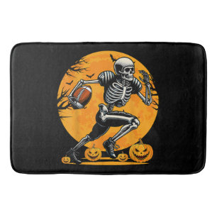 Halloween Skelet Voetbalspeler Hardlopend Badmat