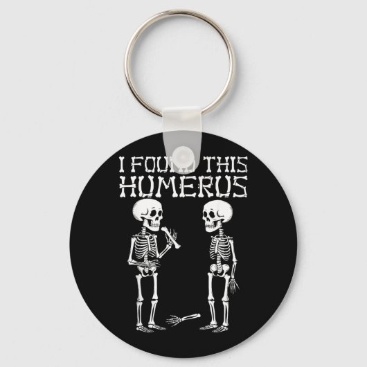 Halloween Skelet Vond Humerus Grappige Kostuum Man Sleutelhanger (Voorkant)
