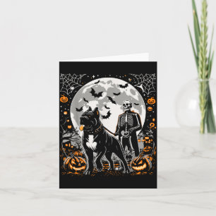 Halloween Skelet Wandelend Skeletachtig Cane Corso Kaart