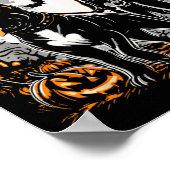 Halloween Skelet Wandelend Skeletachtig Cane Corso Poster (Hoek)