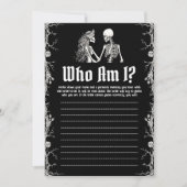 Halloween Skelet Wie Ben Ik Bruiloft Borrel Spel Kaart (Voorkant)