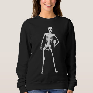 halloween skelet wijnglas kreupel grappig trui