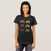 Halloween Skelet Zombie Gaming Controllers Mumie T-shirt (Voorkant volledig)