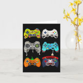 Halloween skelet zombie gaming controllers mummie kaart (Gele Bloem)