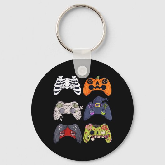 Halloween Skelet Zombie Gaming Controllers Mummie Sleutelhanger (Voorkant)