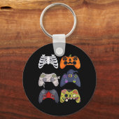 Halloween Skelet Zombie Gaming Controllers Mummie Sleutelhanger (Voorkant)