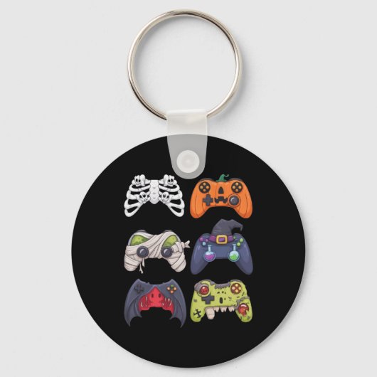 Halloween Skelet Zombie Gaming Controllers Mummie Sleutelhanger (Voorkant)