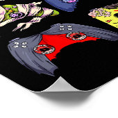 Halloween Skelet Zombie Heks Controller Mummy B Poster (Hoek)