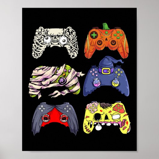 Halloween Skelet Zombie Heks Controller Mummy B Poster (Voorkant)