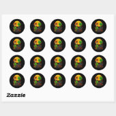 Halloween Skelet Zombie Mumie Gamecontroller Ronde Sticker (Vel)