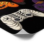 Halloween Skelet Zombie Mumie Gamecontrollers Poster (Hoek)