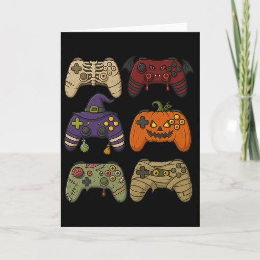 Halloween Skelet Zombie Mumie Gaming Controllers Kaart (Voorkant)