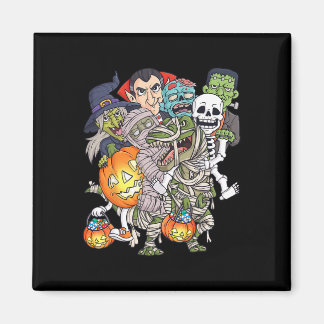Halloween Skelet Zombie Rijden Mummy T Rex Grappig Magneet