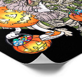 Halloween Skelet Zombie Rijden Mummy T Rex Grappig Poster (Hoek)