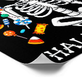 Halloween Skelet Zouten Snoep Plezier Poster (Hoek)