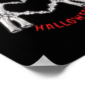 Halloween Skeletale Handen Hart Grappig Gezegde Poster (Hoek)