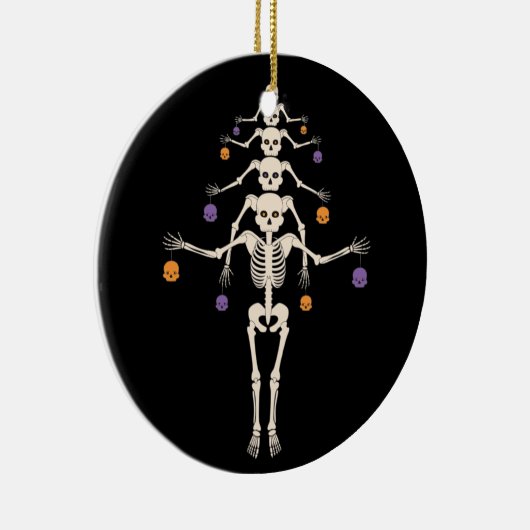 Halloween skeletboom keramisch ornament (Rechts)