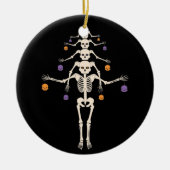 Halloween skeletboom keramisch ornament (Voorkant)