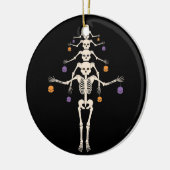 Halloween skeletboom keramisch ornament (Links)
