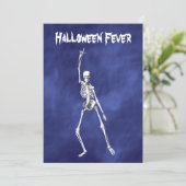 Halloween Skeletkoorts Uitnodiging voor Paarse smo (Staand voorkant)