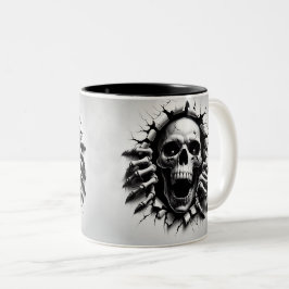 Halloween Skeleton 3D Mug Tweekleurige Koffiemok