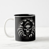 Halloween Skeleton 3D Mug Tweekleurige Koffiemok (Links)