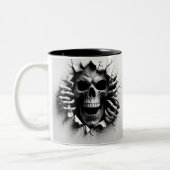 Halloween Skeleton 3D Mug Tweekleurige Koffiemok (Links)