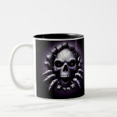 Halloween Skeleton 3D Mug Tweekleurige Koffiemok (Links)